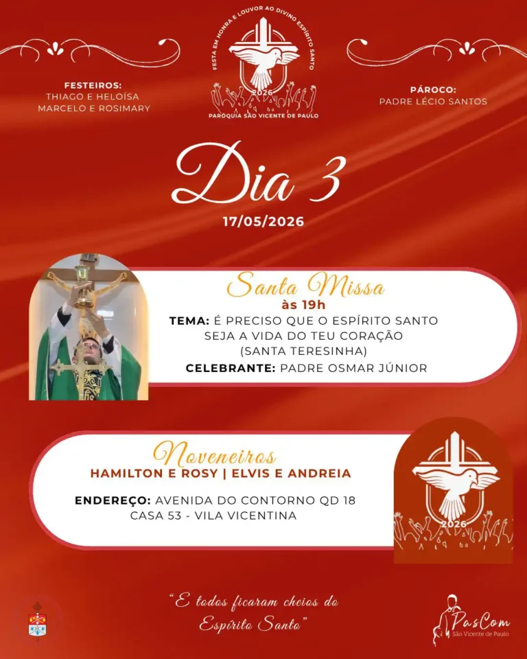 FESTA EM HONRA E LOUVOR AO DIVINO ESPÍRITO SANTO
